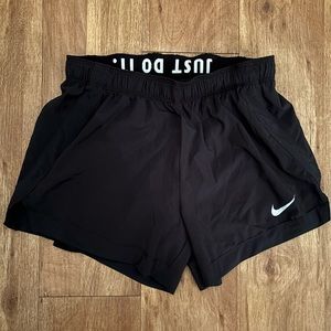 Nike Women’s Running Shorts with built-in spandex shorts (Medium)